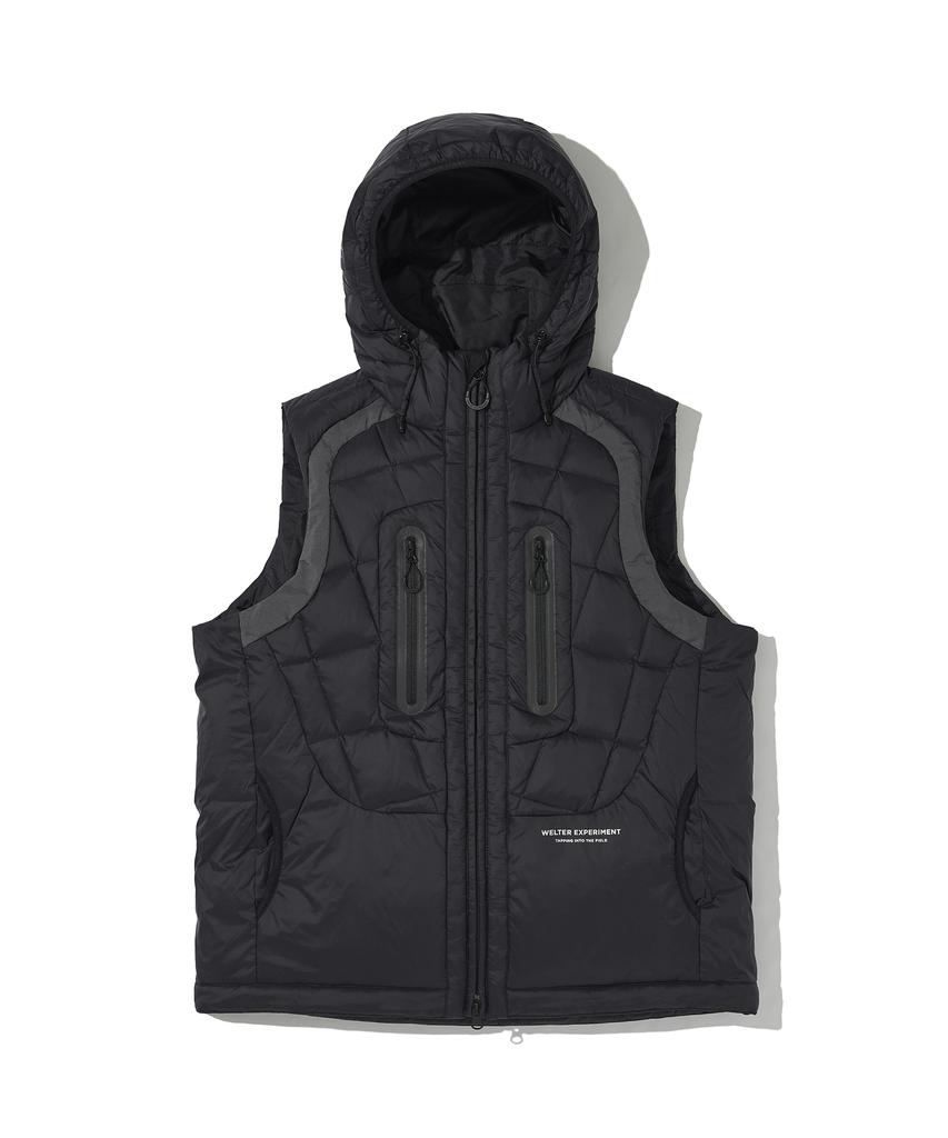 Жилет Welter Experiment Shield Down Hood Vest_Черный_Wol047