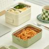 1200ml Compartment Lunch Box 2 Layer Food Container Practical Lunch Storage Container  For Camping