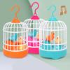 Kids Birdcage Toy with Sound Light Flapping Wings Detachable Hook Voice Control Funny Toddlers Educational Simulated Bird Model Toy Boys Girls Gift