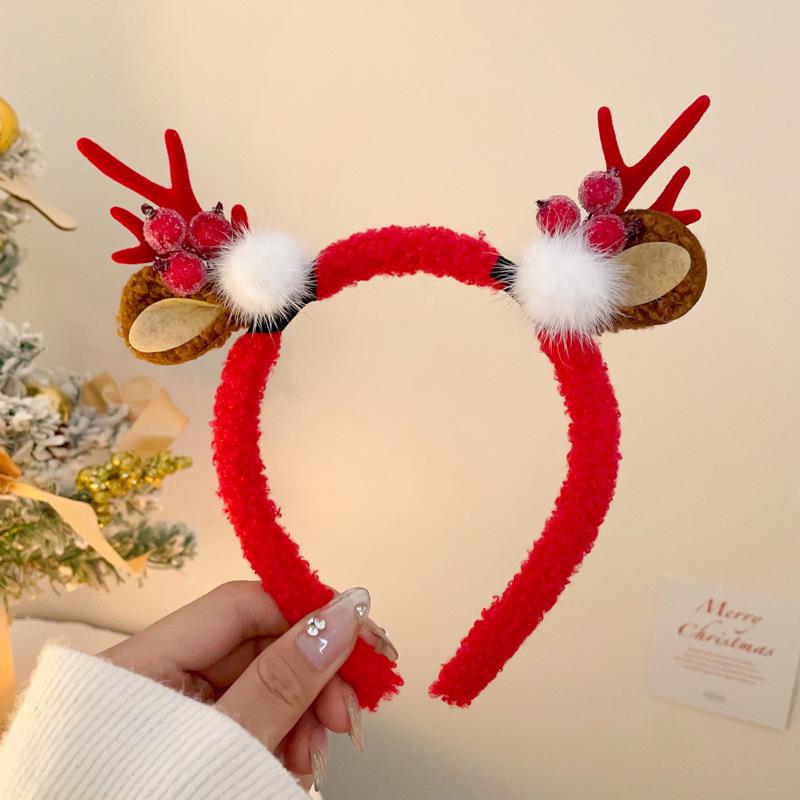 Children's Christmas Antler Headband Hair Clip - Festive Holiday Accessory