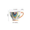 Nordic Hand-painted Ceramic Breakfast Mug Creative Personality Trend Large Capacity Coffee Oatmeal Mug Milk Cup