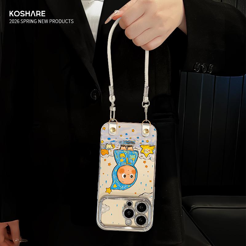 Дождевик звезды apply 17promax Чехол для iPhone iPhone 15 Crossbody ремешок 16 Силиконовый 14 Милый 11
