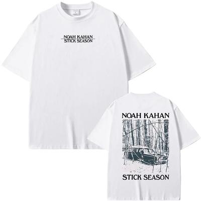 Футболка Noah Kahan Stick Season Синий Ель Хлопковая Футболка Летняя Мода Удобная Одежда