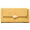 Женский длинный трехскладной кошелек SEMIYA с отделением для монет, карманами для карт и купюр, большая вместимость (желтый)