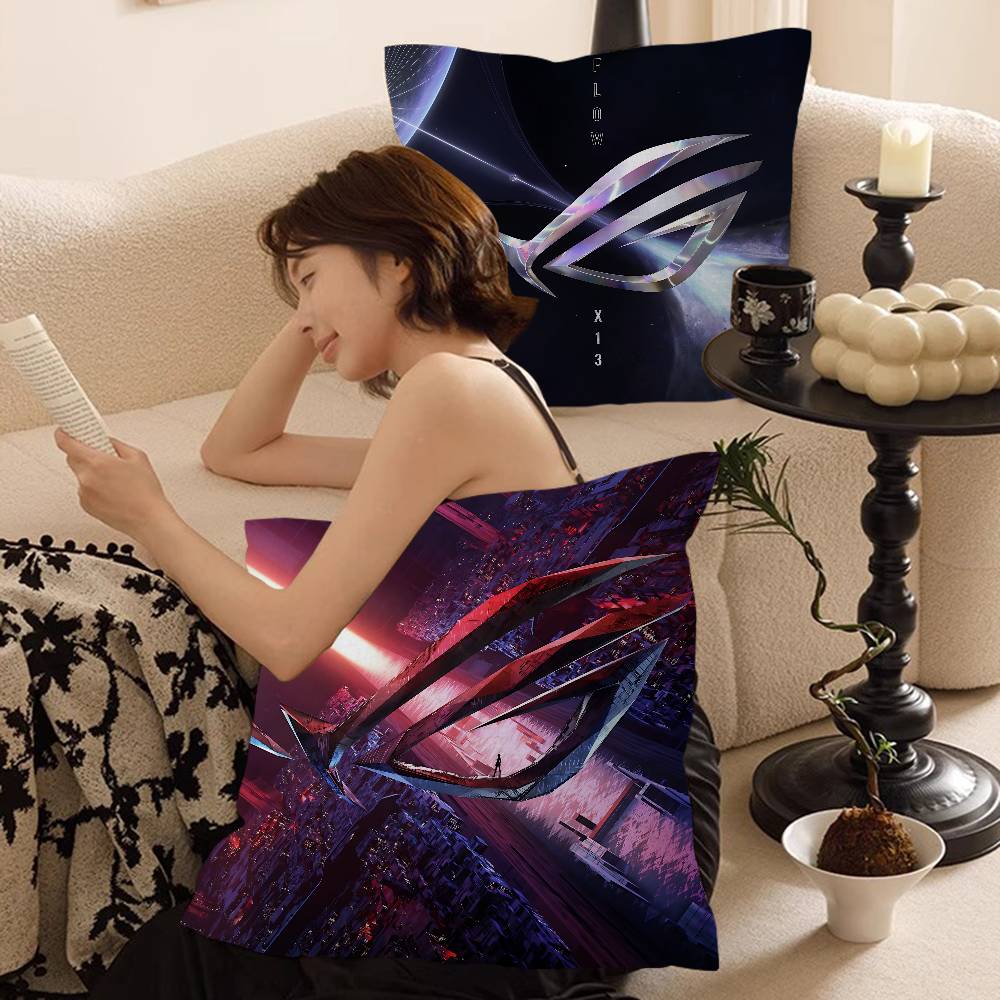 A-ASUS ROG Republic Of Gamers Логотип Подушка Аниме Подушка Подушка для изголовья дивана Наволочка Чехол для подушки 45x45 см Мода