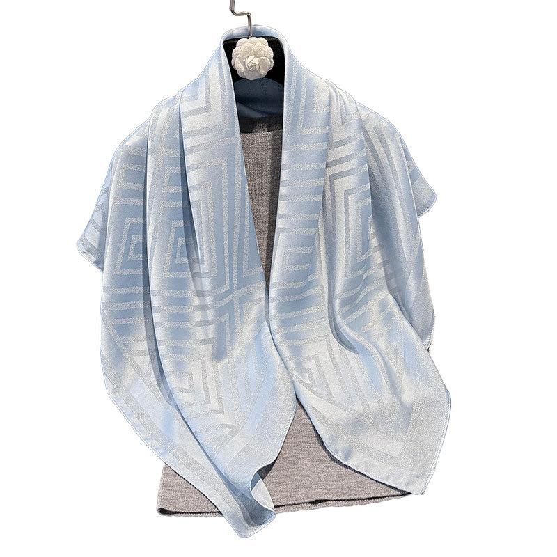 90 Модных квадратных платков, Свежие, Дышащие и Мягкие Литературные шелковые платки, Женские весенние и осенние модные универсальные декоративные платки