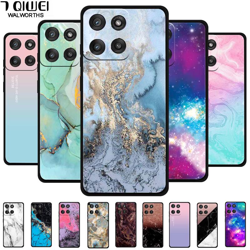 For Motorola Edge 60 Stylus Case Marble Painted Silicone Back Cover Case for Edge 60 Stylus Case Back Coque Edge 60 Stylus Cases