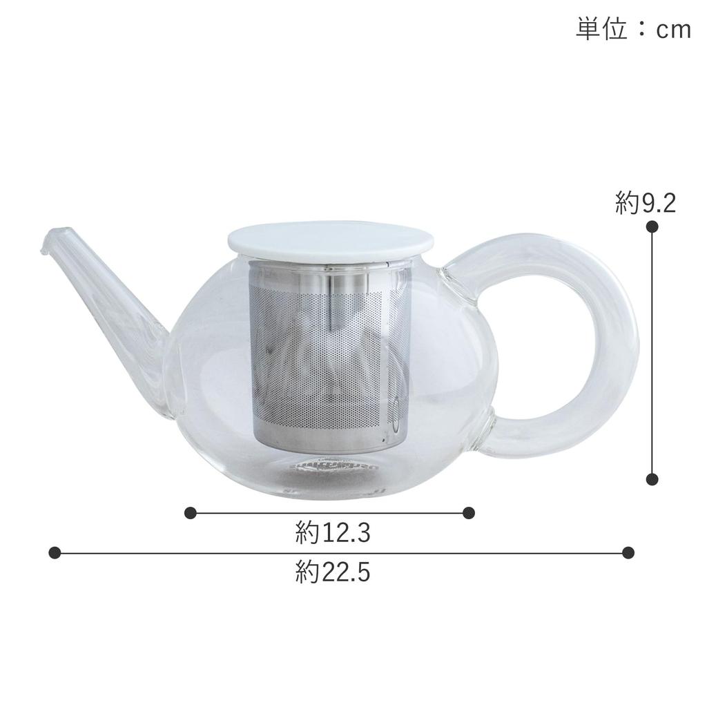 Smith & Shu Bai Hao TeaPots Clear Glass Teapot with Clear Handle (600ml)