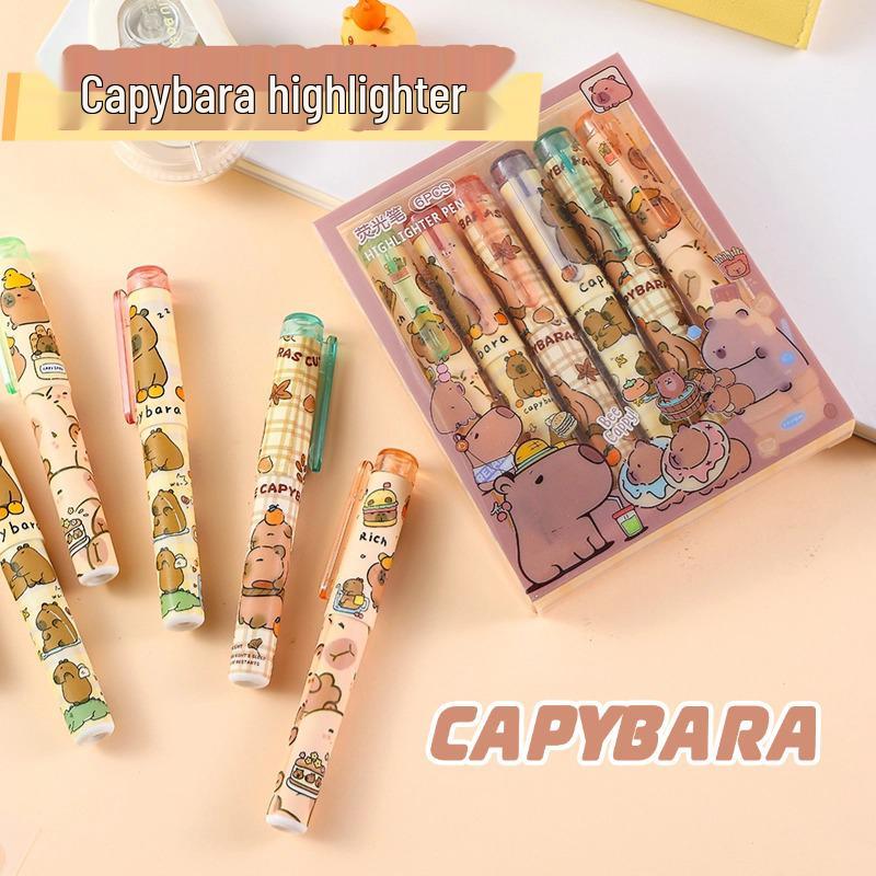 Capybara Fluorescent Highlighter for Students - Versatile Pen for Doodling, Drawing & Highlighting