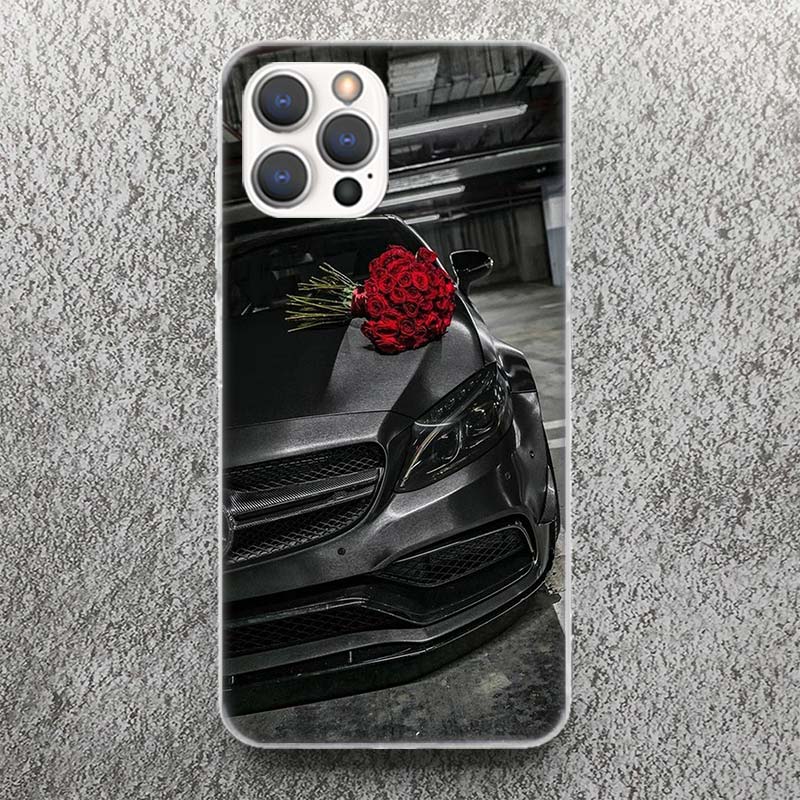 Чехол для телефона со спортивными машинами C63 E63 S63 G63 для iPhone 17 16 15 14 13 12 11 Pro Max Mini Plus Air 7 SE 8 Мягкий силиконовый чехол с принтом Fund