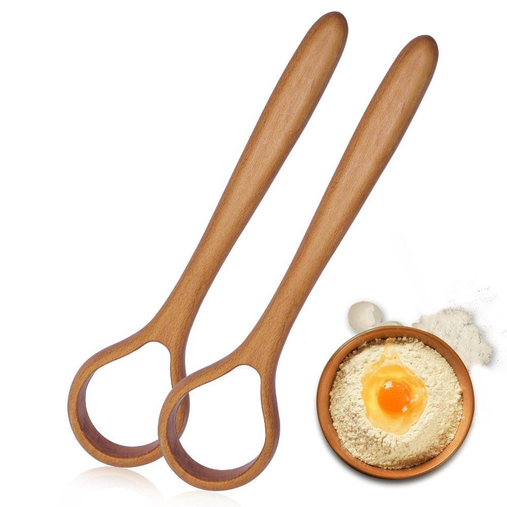 13 inch Sourdough Whisk Wooden Mixing Tool Portable Danish Dough Whisk for Pizza Pastry
