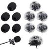 KDSSYFT 5-Piece Pin Microphone Wind Muffs, Microphone Sponges, 5mm Inner Diameter, Hairy Windscreen for Intercom Microphones, Noise Reduction, Replace