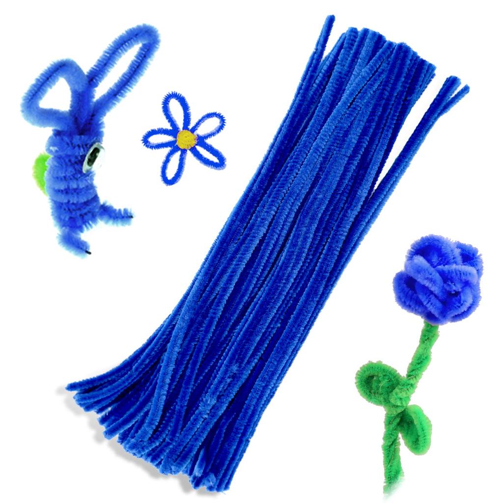 Fenrry 100PCS Pipe Cleaners Chenille Stem Solid Color Pipe Cleaners Set for Pipe Cleaners DIY Arts Crafts Decorations