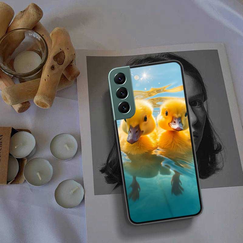 Желтая Утка Чехол для Телефона Для Samsung Galaxy S22 S25 Ultra S21 S10 Plus S26 Edge S20 S23 S24 FE Чехол Силиконовый Мягкий ТПУ Прозрачный S