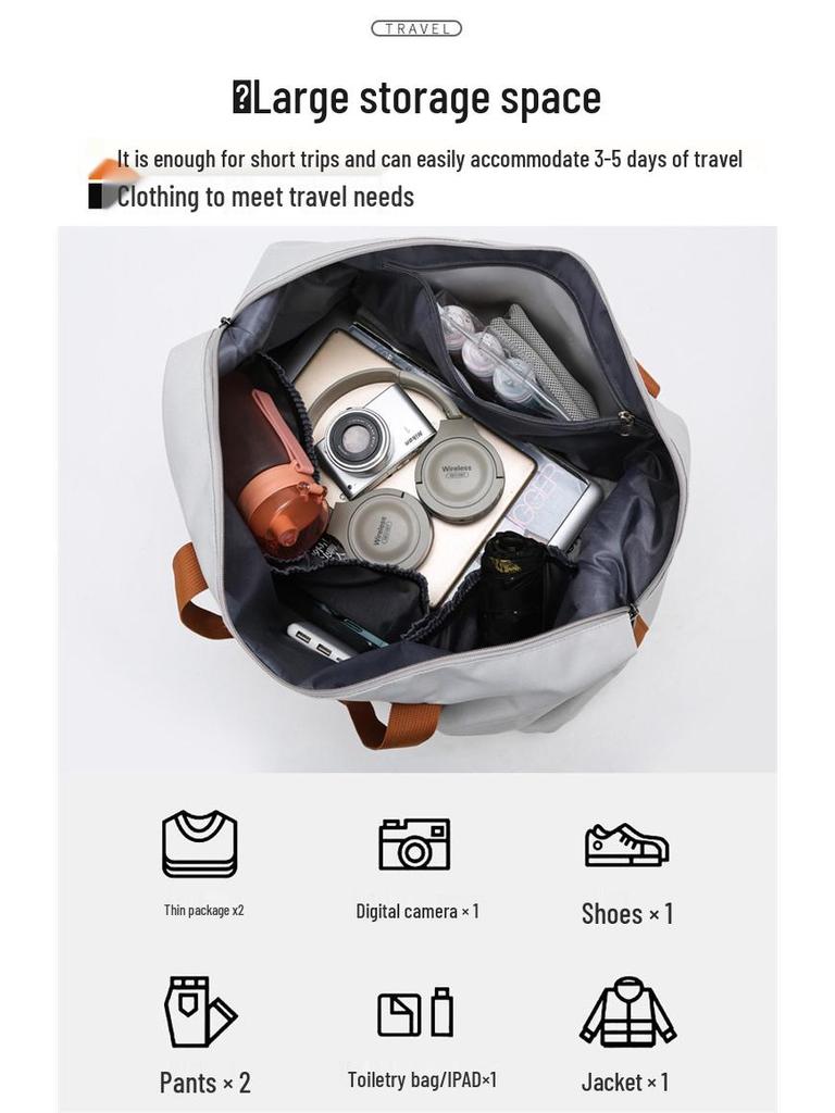 Женская легкая водоотталкивающая дорожная сумка с отделением для влажных/сухих вещей