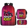 NINJA KIDZ Набор из 3 предметов Детский Школьный Рюкзак с Сумкой через Плечо Пеналы Школьные Сумки для Мальчиков Девочек Лучший Подарок