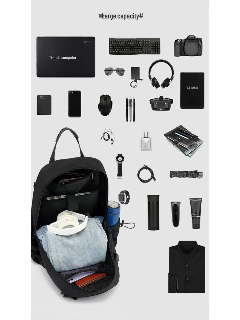 Рюкзак дорожный USB сверхбольшой вместимости - Дышащий, многоцелевой для мужчин и женщин