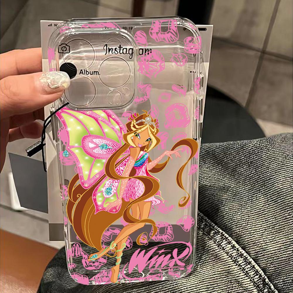 Милый w-winxs c-clubs Чехол для телефона Для iPhone 17 16 16e 15 14 13 12 11 Mini Pro Max XR XSMax 7 8 Air Plus Прозрачная задняя крышка