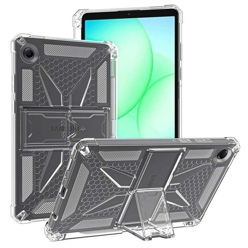 Прозрачный чехол-подставка с защитой от ударов из TPU + PC для Samsung Galaxy Tab A11 с держателем для стилуса