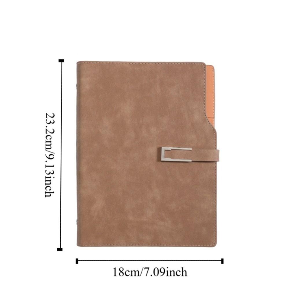 PU Leather A5 Notebook Retro Meeting Minutes Book Fashion Memo Book  Girls