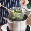 Складная корзина для фритюра из нержавеющей стали с складной ручкой, круглая сетчатая корзина 6/7 дюйма для жарки курицы и закусок на кухне