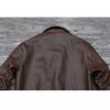 Chinese Size Genuine Cowhide Leather Men Leather Jacket Flight A2 Jackets Hand Edged Aviator Bomber Coat Men Leather Jacket Autumn
