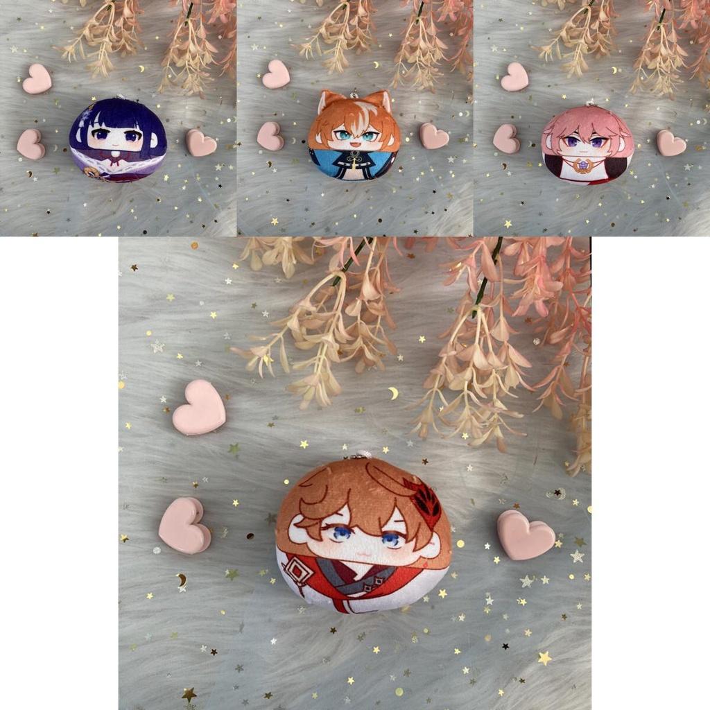 Genshin Impact Plush Dumpling Albedo Xiao Zhongli Thoma Key Chain Soft And Safe Gift