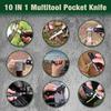 MOSSY OAK Уличный с блокировкой, оснащенный 10-функциональным ножом-мультитулом для предотвращения катастроф, 10-в-1, многофункциональный нож,