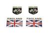 Speed Mao Car UK UK Flag Emblem Aluminum Sticker 2 Types 4 Pcs Set