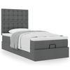 Maison Exclusive - Cadre de lit ottoman avec matelas gris foncé 80x200 cm tissu