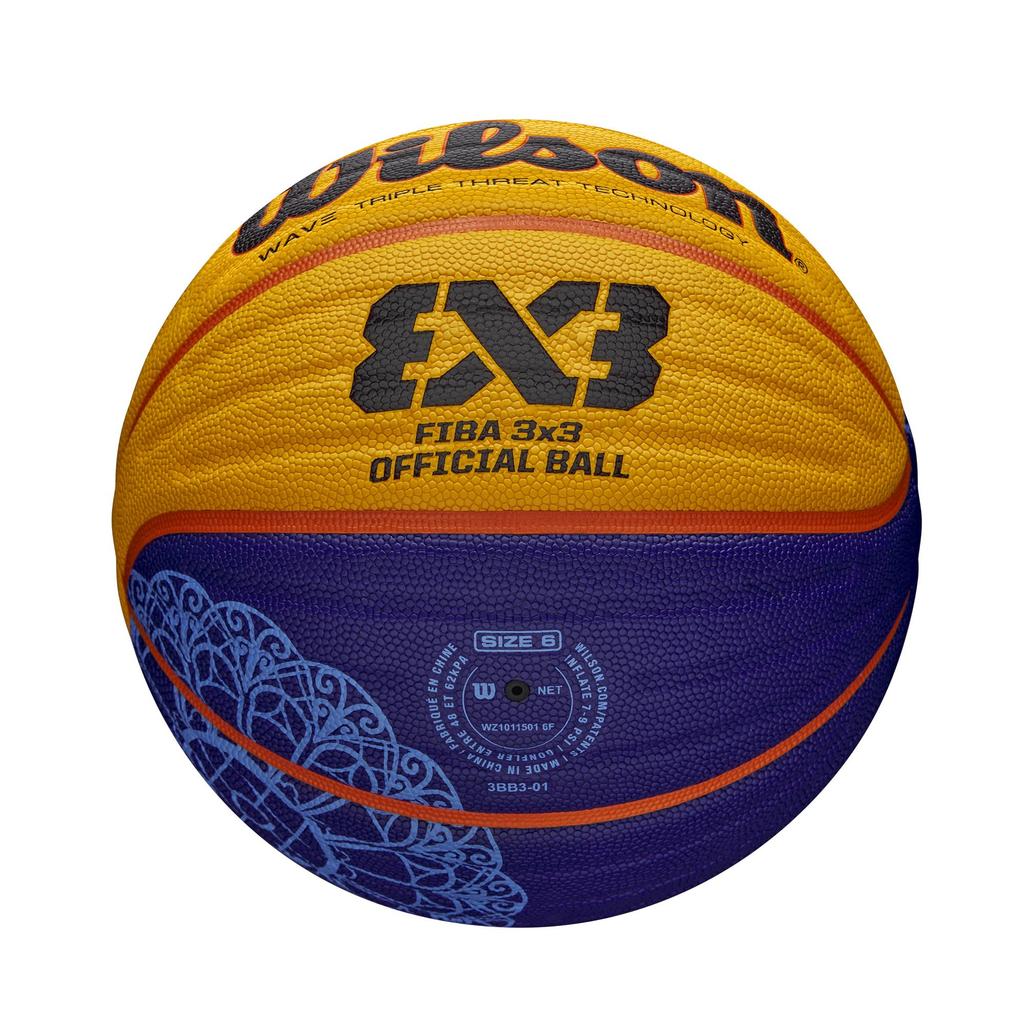Wilson FIBA 3X3 Официальный баскетбольный мяч Ограниченный размер 6 дюймов Синий мяч, Издание, (WZ1011502XB6F), приблизительно. 9,2 (23,2 см) Диаметр,