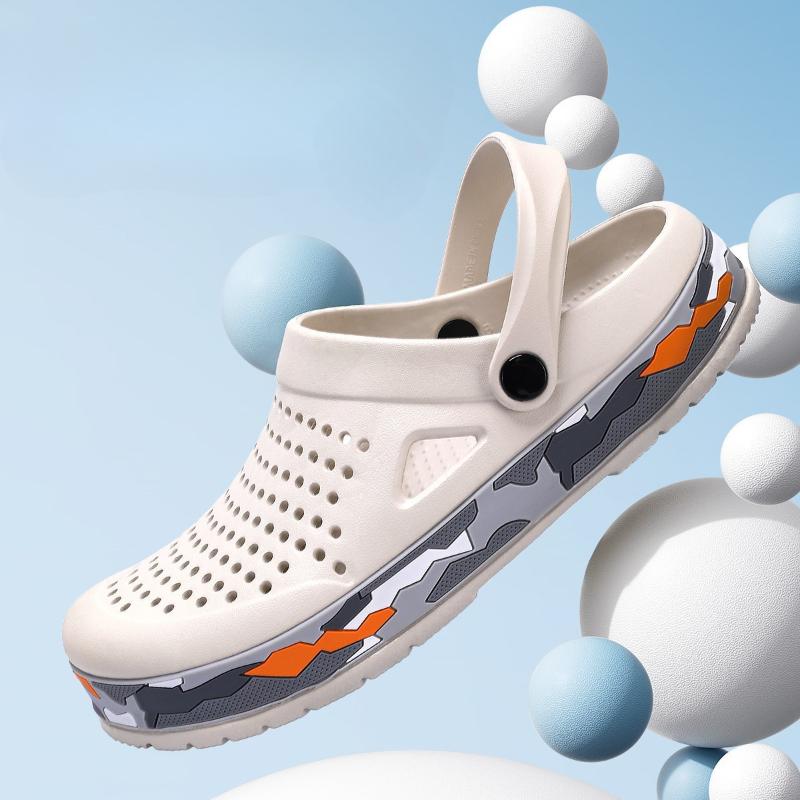 Модные летние сандалии тапочки мужские кроссовки толстые подошвы противоскользящие уличные пляжные туфли мужские легкие кроссовки из ЭВА повседневные теннисные туфли мужские