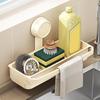 Пластиковая подставка для сушки над раковиной, самосливная, для хранения кухонных полотенец и губок, прочная, для ванной комнаты