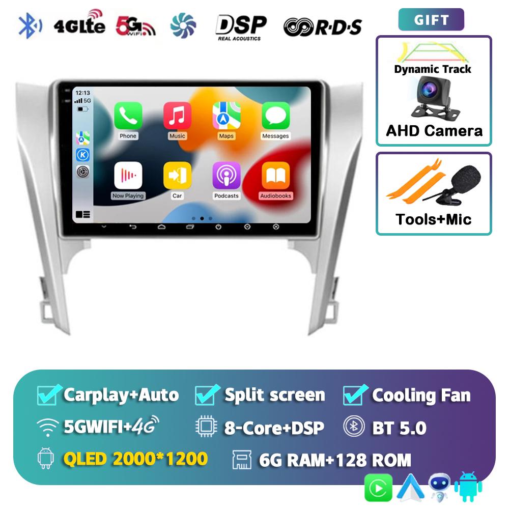 Android 14 Carplay Auto для Toyota Camry 7 XV 50 55 2011-2014 Автомобильный Радио Мультимедиа Видео Плеер Навигация Стерео GPS Нет 2din 4G