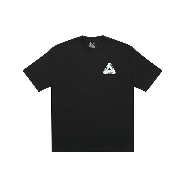 Palace Футболка Tri-To-Help, черные/голубые топы унисекс P18TS229