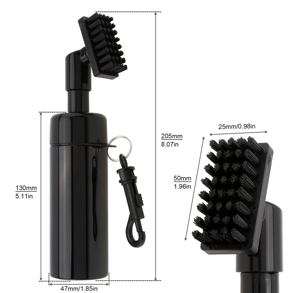 Portable Pole Putter Groove Cleaning Brush for  Outdoor Exercise with Squeeze Bottle, Press Type Club Cleaner Brush
