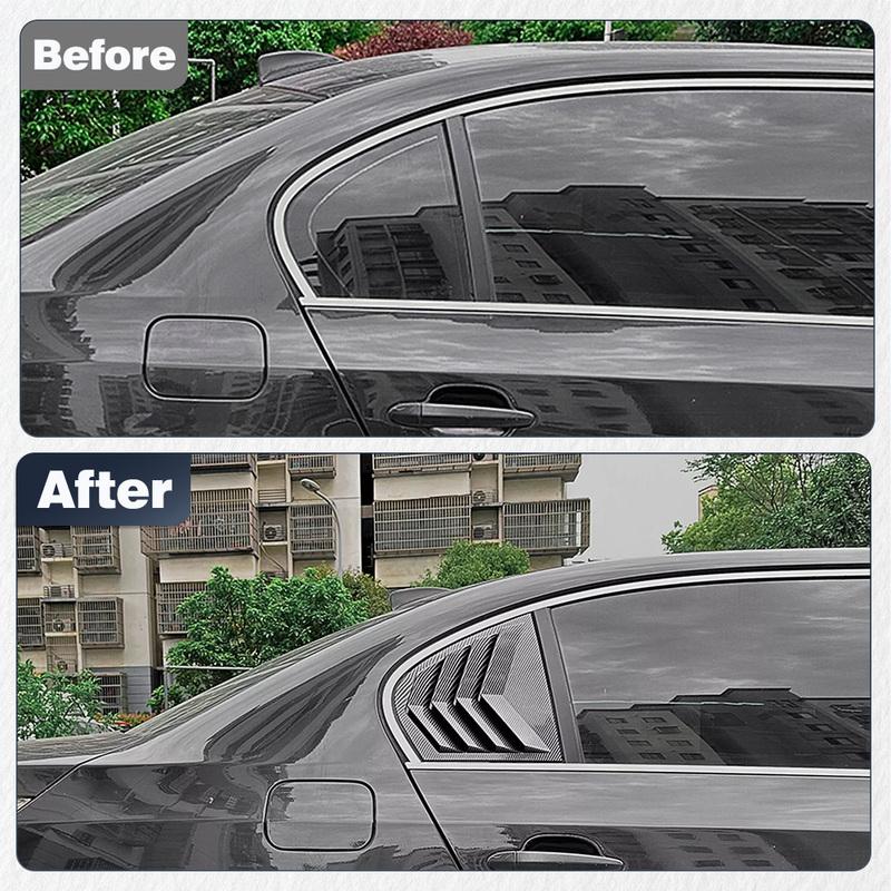 Пара задних боковых оконных спойлеров-накладок для BMW 5 серии E60 E61 2004 2006 2007 2008 2009 2010 Заслонка оконной шторки Жалюзи Воздухозаборники