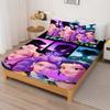 Fitted Sheet Kpop Demon Hunter Girl Group Bed Sheets And Pillowcases Set Coverage Cartoon Cover Elastic Digital Printing Beddin