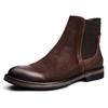 Chelsea Boots Men's High-Top Leather Shoes Locomotive Boots Men's Boots Winter Velvet Cotton Shoes Leather Boots Mid-Top Martin Boots Men