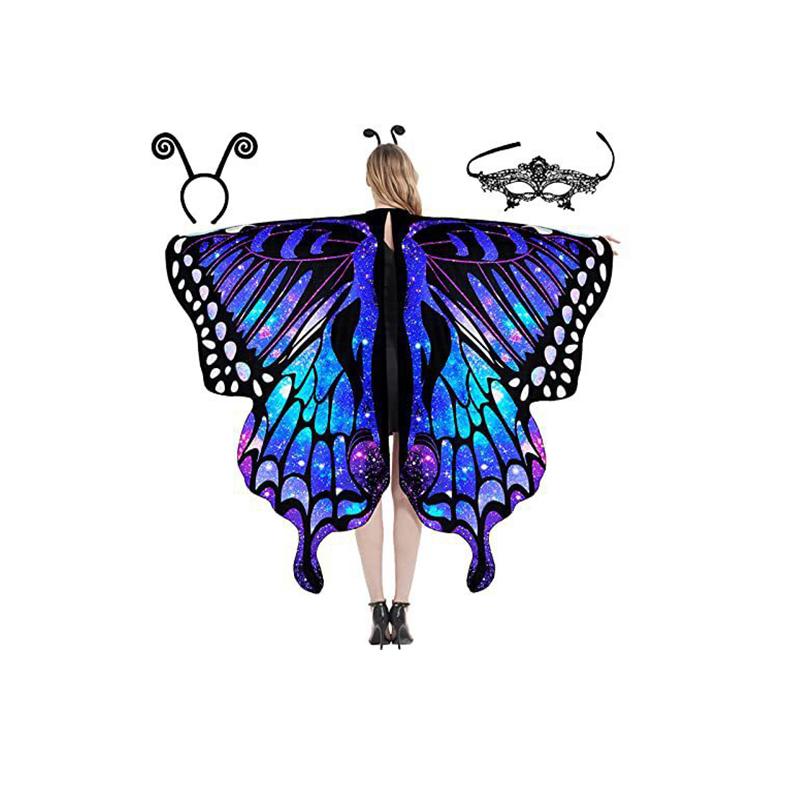 Аниме Хэллоуин Костюм Крылья Моли Крылья Бабочки Шаль Накидка Крылья Моли Аксессуар для Костюма С Повязкой на Голову