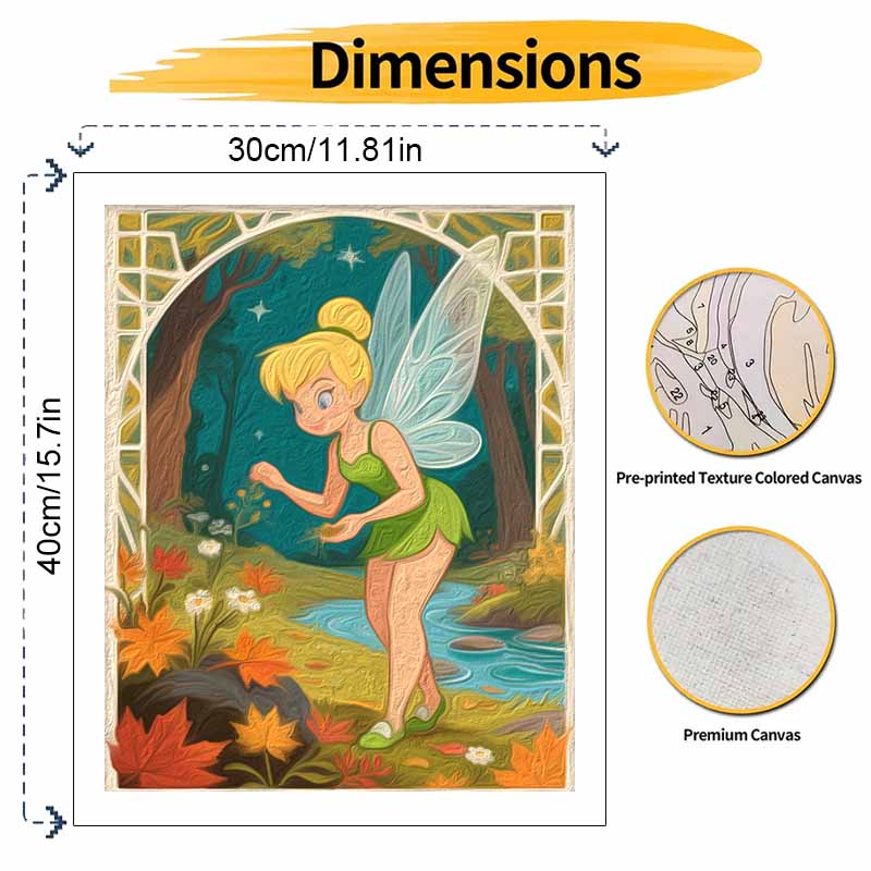 Disney Динь-Динь Лесные Цветы Фей Цифровой Масляный Живопись Арт-Набор Ручная Роспись Домашний Декор