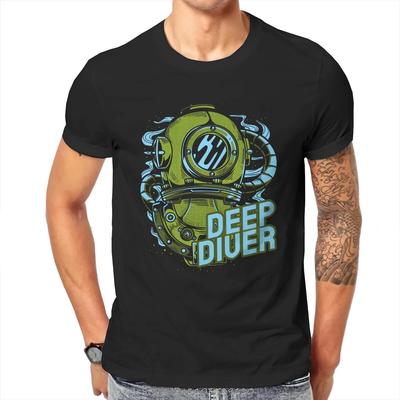 Футболка в стиле Deep Diver для дайвинга, подводного плавания, хип-хоп, графическая футболка высшего качества, мужская одежда, футболки с круглым вырезом, фитнес-футболка