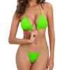 RONGUI Маленький бразильский треугольный микробикини и стринги Бесплатный флуоресцентный женский бикини, Бикини, Т-образная спинка (Япония, Алфавит, Размер, Зеленый)