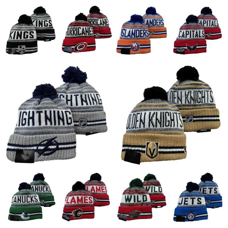 NHL Knit Hat Jet Team Ice Hockey League Cap Thrashers nhl Embroidered Knit Hat