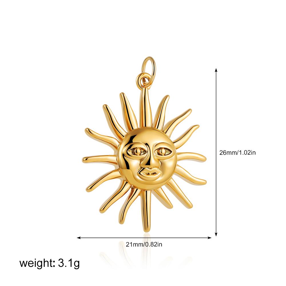 Dainty Sun Moon Star Cross Evil Eyes Multi-Symbol Pendant Necklace 18k Gold Plated Charms Birthstone Dainty DIY Zircon Gifts