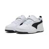 Puma Rebound V6 Lo Comfortable Versatile Durable Support Low-Top Kids Skate Shoes Kids Skate Shoes White Black 397419-02