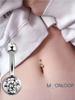 Stainless Steel Belly Button Ring With Zircon Belly Button Studs