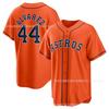 Houston Astros 27 30 44 35 Embroidered Baseball Jersey Button-up Sweatshirt Men Women