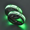 Любовные Кольца Мужские Модные Письменные Женские Кольца Любители Ювелирных Изделий Свадебные Пары Серебристый Цвет Мальчик Металл Титановая Сталь Светящиеся Аниллос