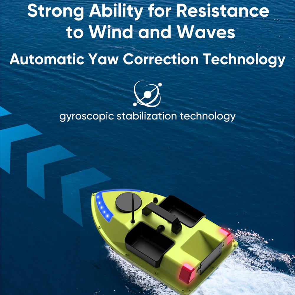GPS RC Лодка-приманка 600M Беспроводной пульт дистанционного управления Рыболовная лодка-приманка Лодка-фидер с 3 приманками